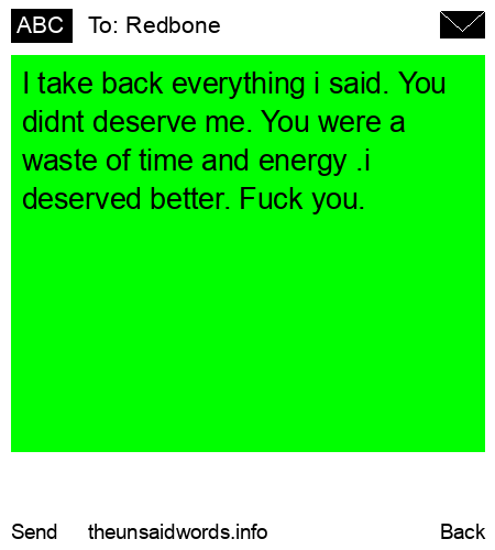unsent message to Redbone