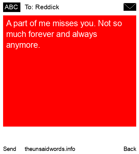 unsent message to Reddick