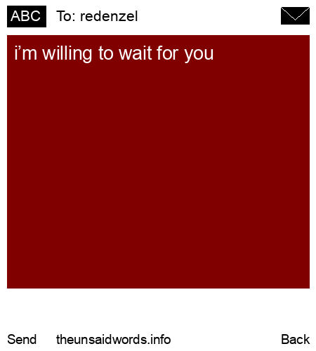 unsent message to redenzel