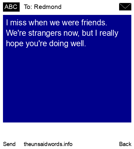 unsent message to Redmond