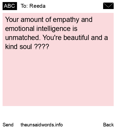 unsent message to Reeda