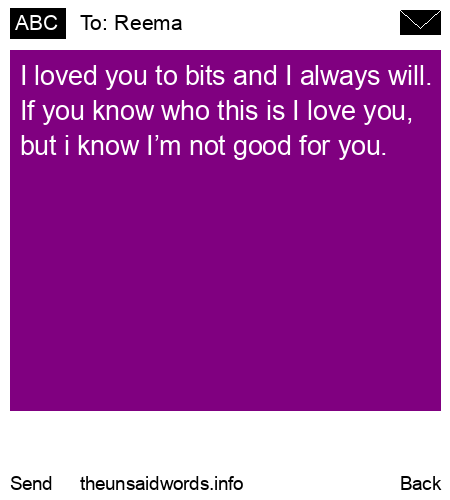 unsent message to Reema