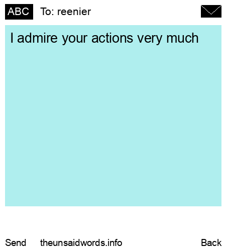 unsent message to reenier