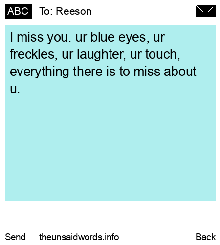 unsent message to Reeson