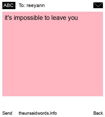 unsent message to reeyann