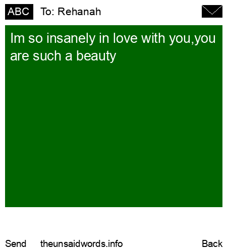 unsent message to Rehanah