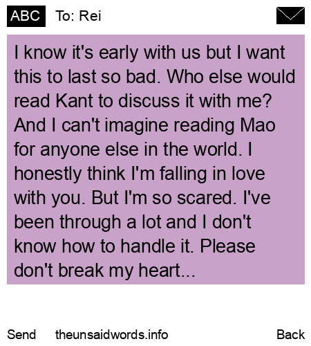 unsent message to Rei