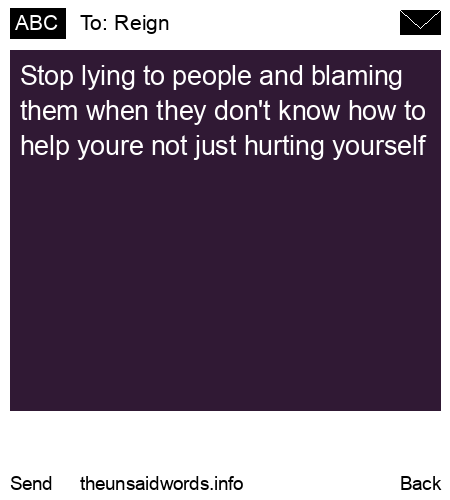 unsent message to Reign