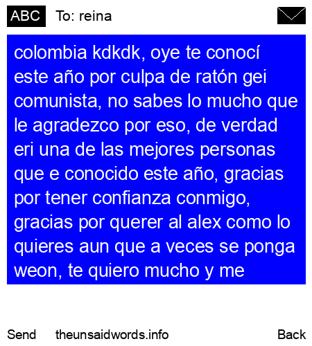 unsent message to reina