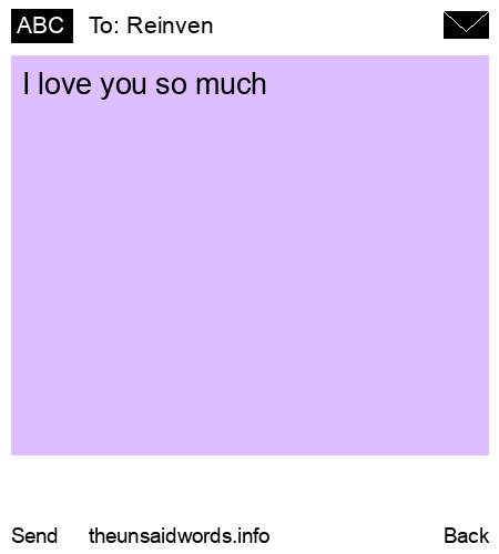 unsent message to Reinven