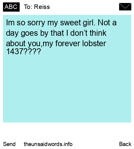 unsent message to Reiss