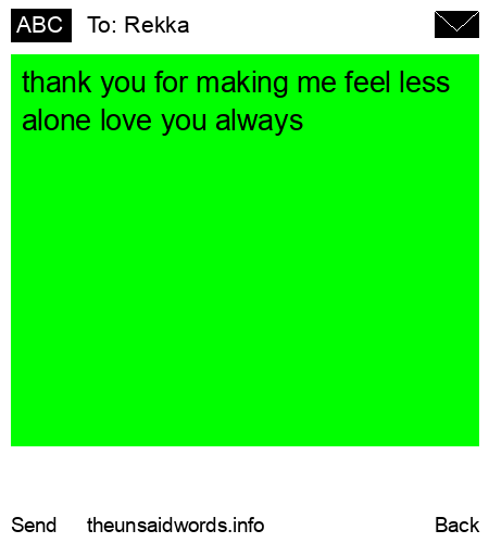 unsent message to Rekka