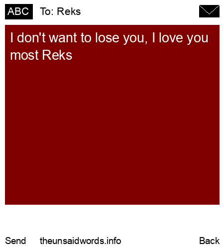 unsent message to Reks