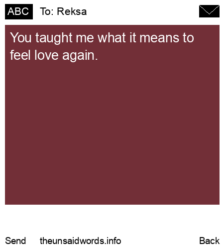 unsent message to Reksa