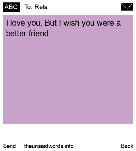 unsent message to Rela