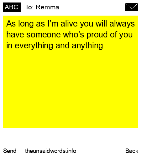 unsent message to Remma