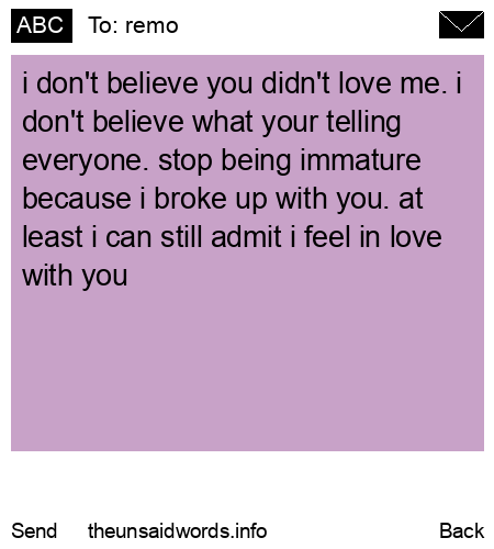 unsent message to remo