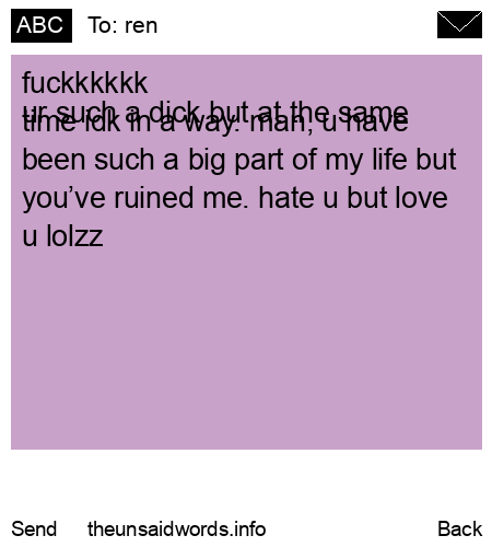 unsent message to ren