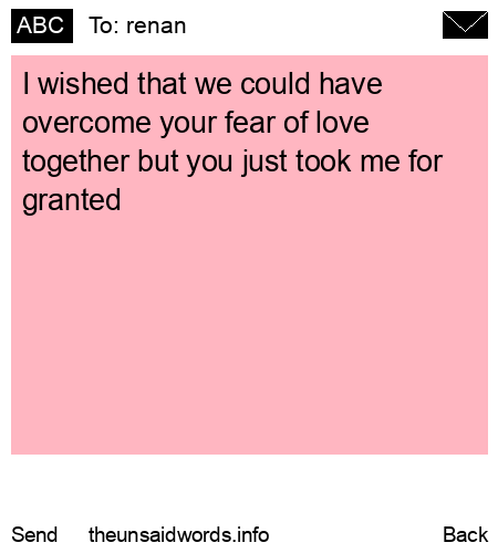 unsent message to renan