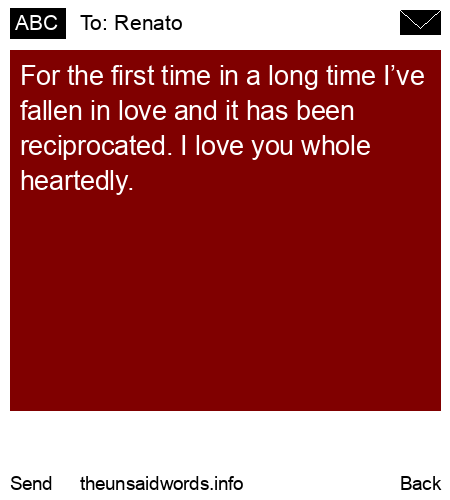 unsent message to Renato