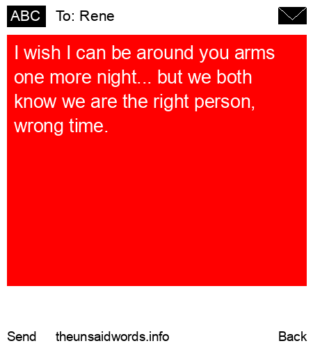 unsent message to Rene