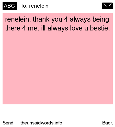 unsent message to renelein
