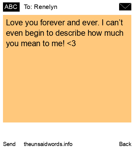 unsent message to Renelyn