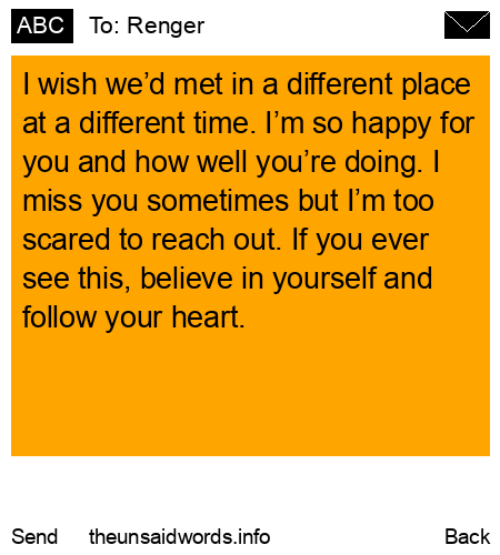 unsent message to Renger