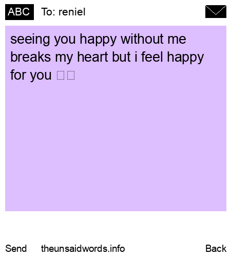 unsent message to reniel