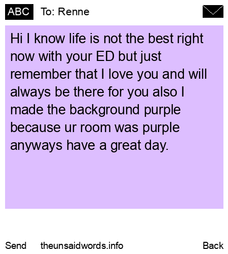 unsent message to Renne