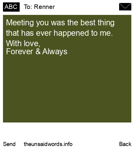 unsent message to Renner