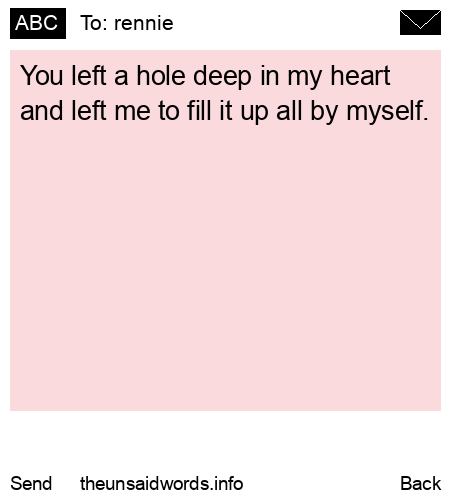 unsent message to rennie