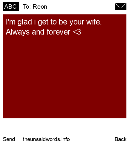 unsent message to Reon