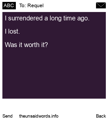 unsent message to Requel
