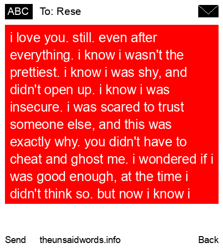 unsent message to Rese