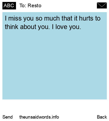 unsent message to Resto