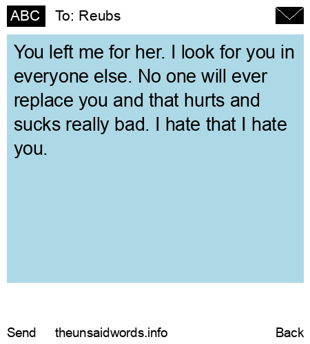 unsent message to Reubs