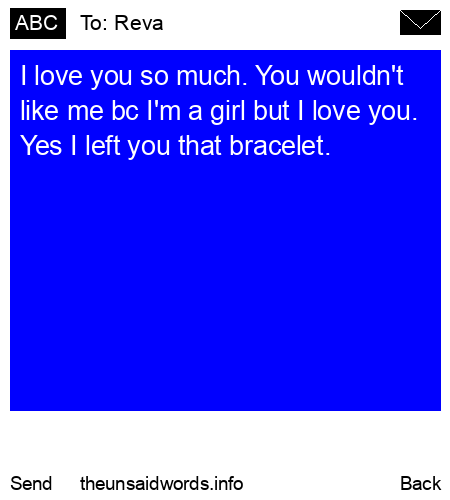 unsent message to Reva