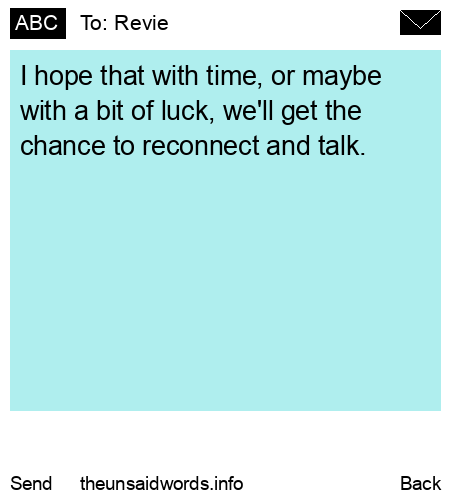 unsent message to Revie