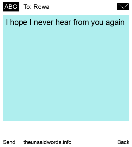unsent message to Rewa
