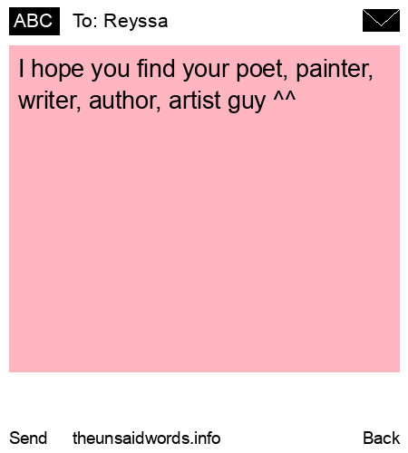 unsent message to Reyssa