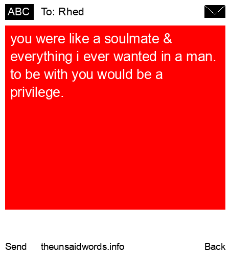 unsent message to Rhed