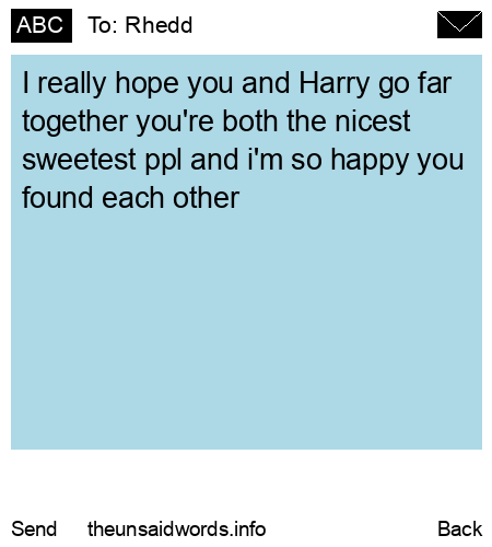 unsent message to Rhedd