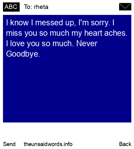 unsent message to rheta