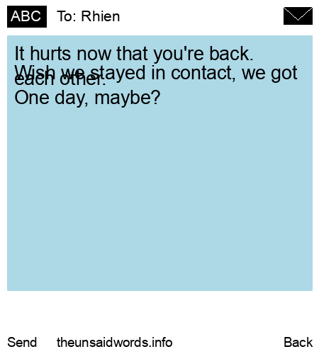 unsent message to Rhien 