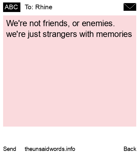 unsent message to Rhine