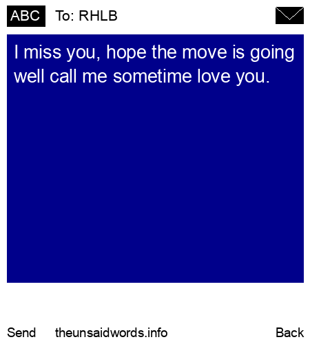 unsent message to RHLB