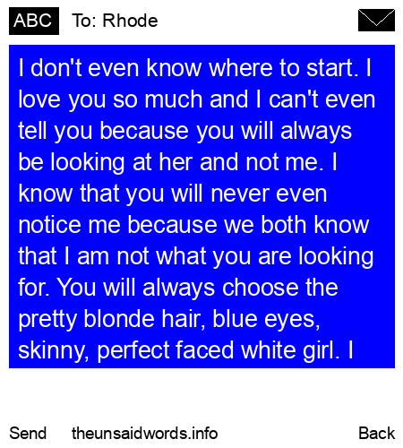 unsent message to Rhode