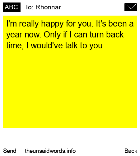 unsent message to Rhonnar