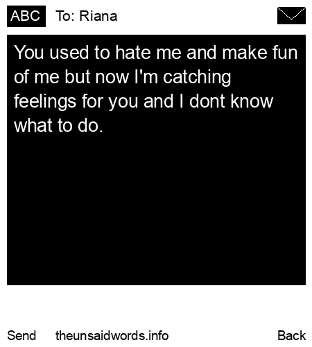unsent message to Riana
